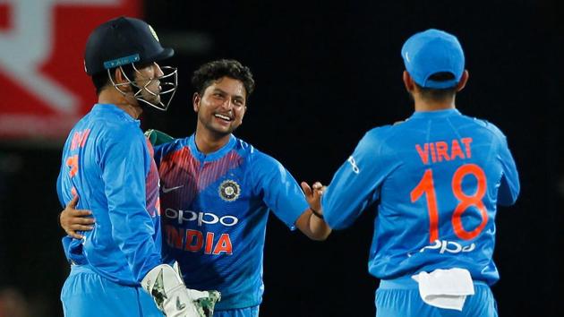 Since making his international debut against Australia earlier this year, Kuldeep Yadav has taken nine wickets in two Tests, 19 wickets in 12 ODIs and five wickets in four T20Is. (BCCI) Since making his international debut against Australia earlier this year, Kuldeep Yadav has taken nine wickets in two Tests, 19 wickets in 12 ODIs and five wickets in four T20Is. (BCCI)