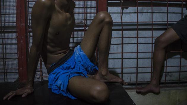 Drug addicts wait for a traditional herbal hot water immersion treatment at a rehabilitation centre in Indonesia. The government estimates that there are six million drug users in a country of 250 million people. In a 2013 report released by UN, more than 1 million are addicted to meth but less that one percent of dependent users got treatment in 2014 compared with a global average of 16 per cent. (Ulet Ifansasti / Getty Images) Drug addicts wait for a traditional herbal hot water immersion treatment at a rehabilitation centre in Indonesia. The government estimates that there are six million drug users in a country of 250 million people. In a 2013 report released by UN, more than 1 million are addicted to meth but less that one percent of dependent users got treatment in 2014 compared with a global average of 16 per cent. (Ulet Ifansasti / Getty Images)