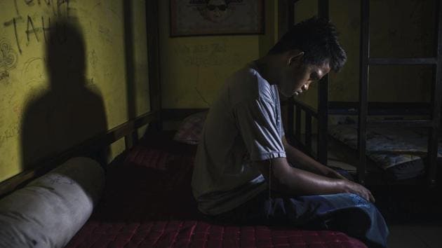 A recovering addict, Tanto (18), has been a drug addict for three years and seen in his room at the Nurul Ichsan Al Islami traditional rehabilitation centre in Purbalingga, Indonesia. (Ulet Ifansasti / Getty Images) A recovering addict, Tanto (18), has been a drug addict for three years and seen in his room at the Nurul Ichsan Al Islami traditional rehabilitation centre in Purbalingga, Indonesia. (Ulet Ifansasti / Getty Images)