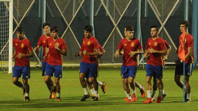 This is the fourth final for Spain in the U-17 tournament. (Samir Jana/HT PHOTO)