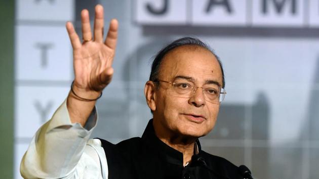 Union finance minister Arun Jaitley addresses during the 40th Jamnalal Bajaj foundation award in Mumbai on Saturday. ) (PTI Photo) Union finance minister Arun Jaitley addresses during the 40th Jamnalal Bajaj foundation award in Mumbai on Saturday. ) (PTI Photo)
