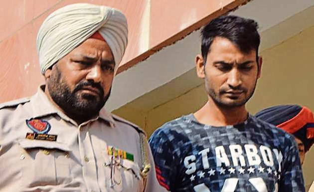 Accused Gaurav Kumar (black T shirt) at District Court, Mohali (HT Photo) Accused Gaurav Kumar (black T shirt) at District Court, Mohali (HT Photo)