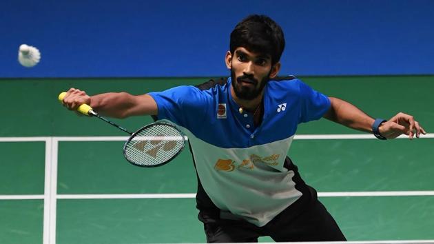 Kidambi Srikanth overcame a tough challenge from China’s Shi Yugi to enter the semi-final of the French Open badminton tournament.(AFP)