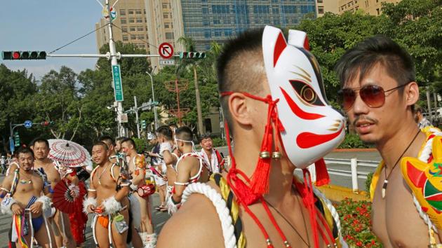 Participants take part in a lesbian, gay, bisexual and transgender (LGBT) pride parade in Taipei, Taiwan, Saturday. (Reuters Photo) Participants take part in a lesbian, gay, bisexual and transgender (LGBT) pride parade in Taipei, Taiwan, Saturday. (Reuters Photo)