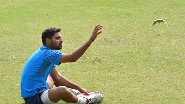 The potent pace combination of Jasprit Bumrah and Bhuvneshwar Kumar (in pic) has been the key to India’s success in ODIs in 2017. (PTI)