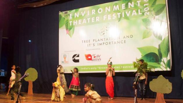 A still from one of the children plays of Environment Theatre Festival 2016. (HT PHOTO) A still from one of the children plays of Environment Theatre Festival 2016. (HT PHOTO)