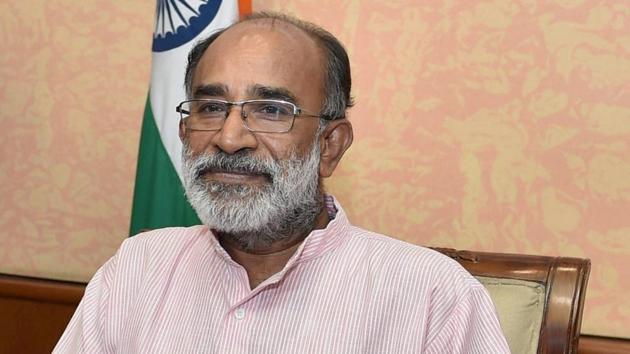 Alphons Kannanthanam in his office at New Delhi. (PTI File Photo) Alphons Kannanthanam in his office at New Delhi. (PTI File Photo)