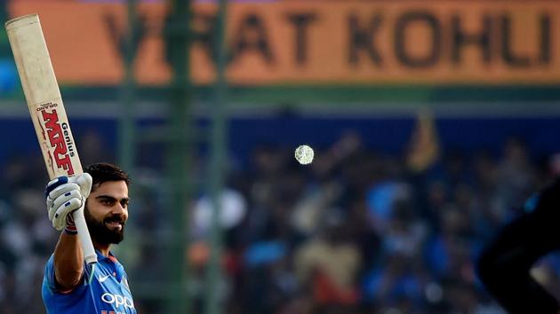 Virat Kohli scored 113 off 106 balls and complimented Sharma well. (AFP)