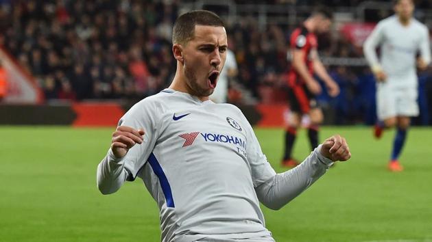 Eden Hazard scored for Chelsea F.C. as they defeated Bournemouth 1-0 in the Premier League but Antonio Conte has admitted that the team faces an uphill challenge for the Premier League title. (AFP) Eden Hazard scored for Chelsea F.C. as they defeated Bournemouth 1-0 in the Premier League but Antonio Conte has admitted that the team faces an uphill challenge for the Premier League title. (AFP)