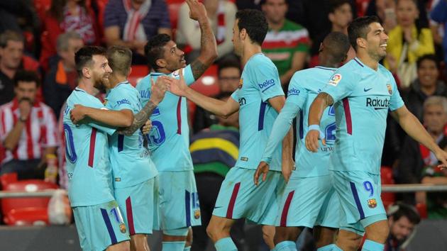 Lionel Messi scored as F.C. Barcelona continued on their great run in the 2017/18 season by winning 2-0 against Athletic Bilbao. (REUTERS) Lionel Messi scored as F.C. Barcelona continued on their great run in the 2017/18 season by winning 2-0 against Athletic Bilbao. (REUTERS)