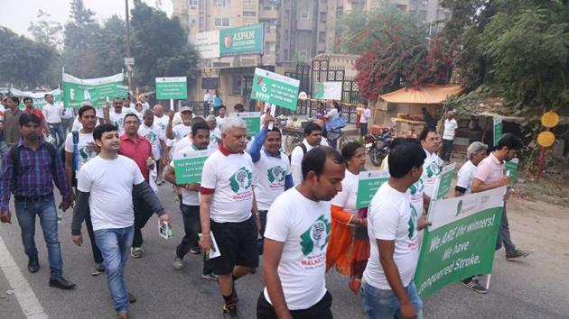 More than 200 people took to the streets.