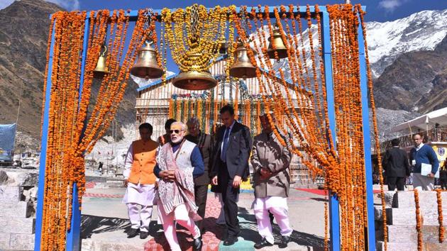 Prime Minister Narendra Modi visited to Kedarnath town on October 20. (HT File) Prime Minister Narendra Modi visited to Kedarnath town on October 20. (HT File)