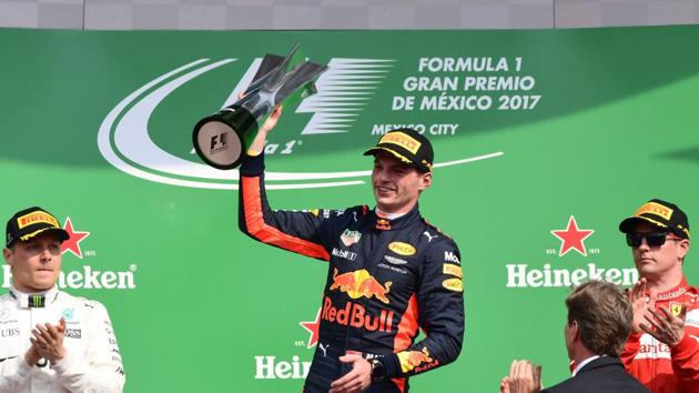Max Verstappen produced a magnificent performance to win the Mexico Grand Prix ahead of Valtteri Bottas and Kimi Raikkonen. (AFP)