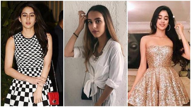 Get major fashion inspo from these most stylish celebrity kids: From left to right, Sara Ali Khan, Aaliyah Kashyap and Jhanvi Kapoor.(Instagram)