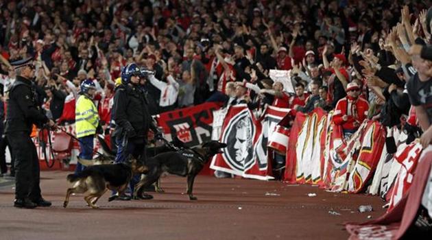 There were reports of disturbance during the Europa League match between Arsenal and FC Cologne in September.(Getty Images)