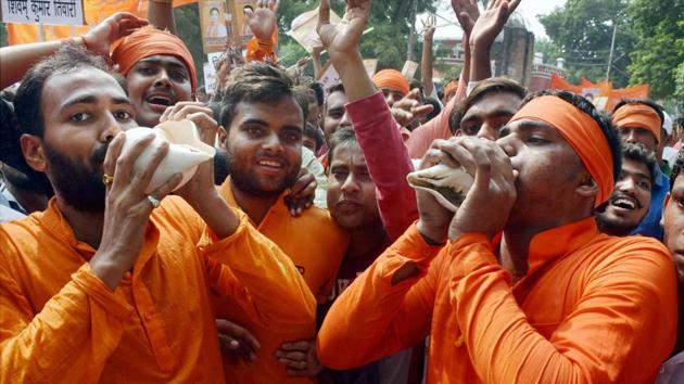 ABVP won on all the four posts of president, vice president, secretary and deputy secretary in five of the six universities in Madhya Pradesh.(PTI FILE/REPRESENTATIVE IMAGE)