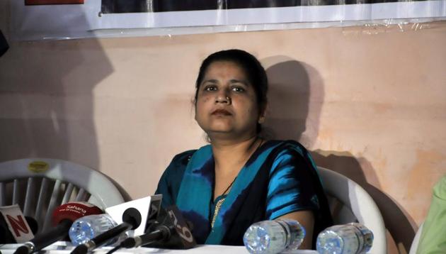 Shayara Bano at the Muslim Satyashodhak Mandal function at Sane Guruji Smarak on Monday. (HT Photo) Shayara Bano at the Muslim Satyashodhak Mandal function at Sane Guruji Smarak on Monday. (HT Photo)