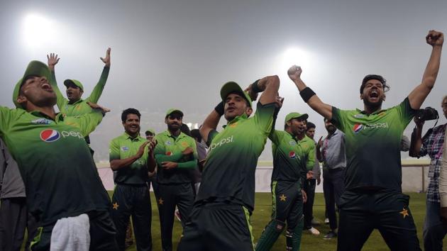 Pakistan secured a 3-0 whitewash of Sri Lanka in the third Twenty20 International played in Lahore as international cricket continued to return to the country.(AFP)