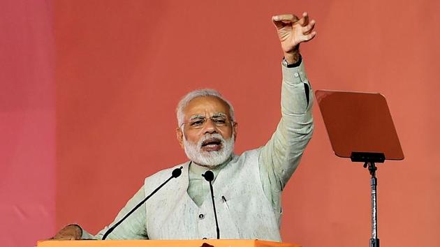 Prime Minister of India Narendra Modi addresses attendees at a congregation at the Palace Grounds in Bengaluru on October 29. Modi has accused the Congress of shamelessly lending its voice for Kashmir’s azadi. (AFP) Prime Minister of India Narendra Modi addresses attendees at a congregation at the Palace Grounds in Bengaluru on October 29. Modi has accused the Congress of shamelessly lending its voice for Kashmir’s azadi. (AFP)