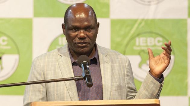 IEBC chief Wafula Chebukati, briefs media about the vote counting, in Nairobi on October 29, 2017. Chebukati had previously said he could not guarantee the credibility of the vote, but declared Sunday that the election was held with a turnout of 7.4 million people, equivalent to just 43% of voters in 251 of the 266 constituencies. He would soon announce a plan for four out of Kenya’s 47 counties where voting was postponed. (Sayyid Abdul Azim / AP) 
