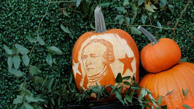 Halloween decoration seen during an event hosted by U.S. President Donald Trump and First Lady Melania Trump at the South Portico of the White House in Washington, US. (Carlos Barria / REUTERS)