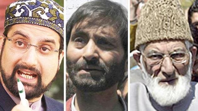 A combination photo of Kashmiri separatist leaders Mirwaiz Umar Farooq, Yasin Malik, Syed Ali Shah Geelani. (Agencies) A combination photo of Kashmiri separatist leaders Mirwaiz Umar Farooq, Yasin Malik, Syed Ali Shah Geelani. (Agencies)