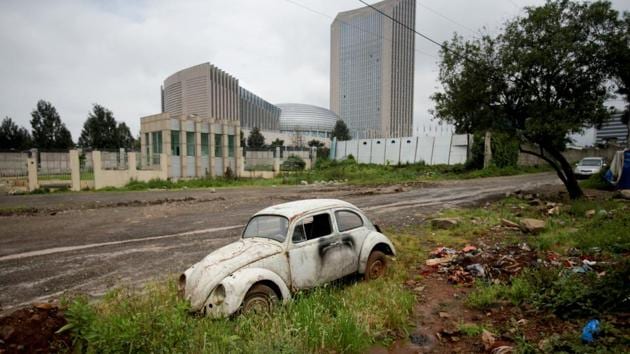 An abandoned Beetle car stands near the African Union headquarters in Addis Ababa. Production of the original version of these curvy little vehicles ended in 2003, and authentic spare parts can be hard to come by. Ethiopian mechanics have since resorted to ‘slaughtering’ some cars to keep others alive. (Tiksa Negeri / REUTERS) An abandoned Beetle car stands near the African Union headquarters in Addis Ababa. Production of the original version of these curvy little vehicles ended in 2003, and authentic spare parts can be hard to come by. Ethiopian mechanics have since resorted to ‘slaughtering’ some cars to keep others alive. (Tiksa Negeri / REUTERS)