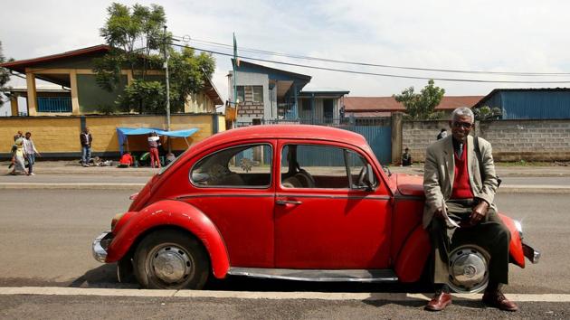 Siyum Haile, 72, a retired UN employee, poses next to his 1977 Beetle in Addis Ababa. He has used the car for 17 years because it’s strong, consumes less fuel and most of all is the only car he can afford to buy in Ethiopia. While the young are drawn to the car for its throwback trendiness, the older generation is drawn by nostalgia to this iconic car. Either way, in Ethiopia the Beetle continues to live on! (Tiksa Negeri / REUTERS) Siyum Haile, 72, a retired UN employee, poses next to his 1977 Beetle in Addis Ababa. He has used the car for 17 years because it’s strong, consumes less fuel and most of all is the only car he can afford to buy in Ethiopia. While the young are drawn to the car for its throwback trendiness, the older generation is drawn by nostalgia to this iconic car. Either way, in Ethiopia the Beetle continues to live on! (Tiksa Negeri / REUTERS)