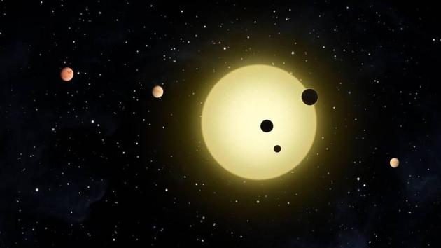 This was the first compact solar system discovered by Kepler, and it revealed that a system can be tightly packed, with at least five planets within the orbit of Mercury, and still be stable. It touched off a whole new look into planet formation ideas and suggested that multiple small planet systems, like ours, may be common.(NASA/JPL-Caltech)