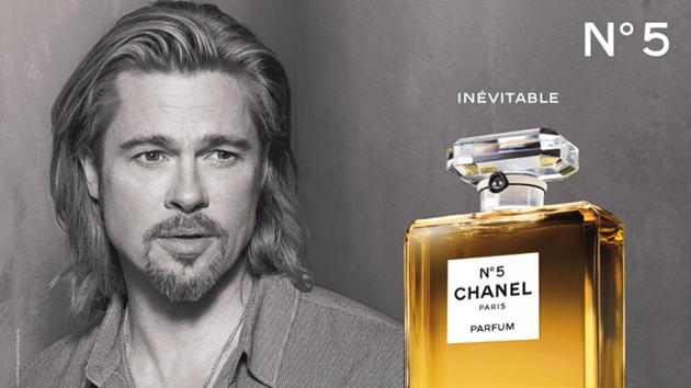 Brad Pitt in an advertisement for Chanel No 5.