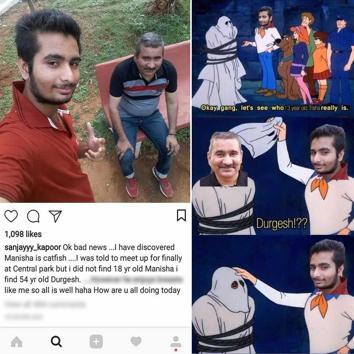 Durgesh and his “catfishing chronicles” have become a butt of jokes on social media with people churning out vulgar memes(Twitter/Screenshot)