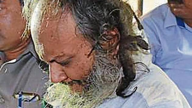 Anirban Basu was found in the second room of the house when the police broke in. (HT Photo) Anirban Basu was found in the second room of the house when the police broke in. (HT Photo)