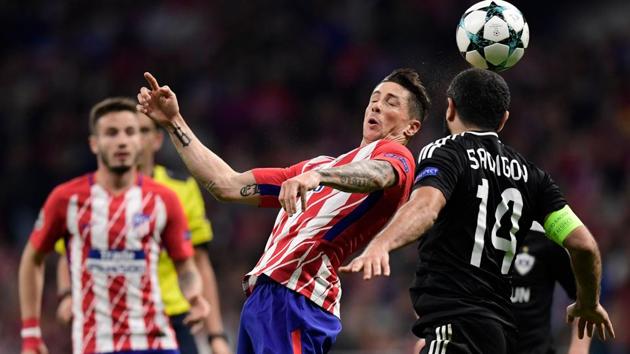 Spanish club Atletico Madrid were held to a 1-1 draw against Qarabag at the Wanda Metropolitano Stadium in Madrid. (AFP)