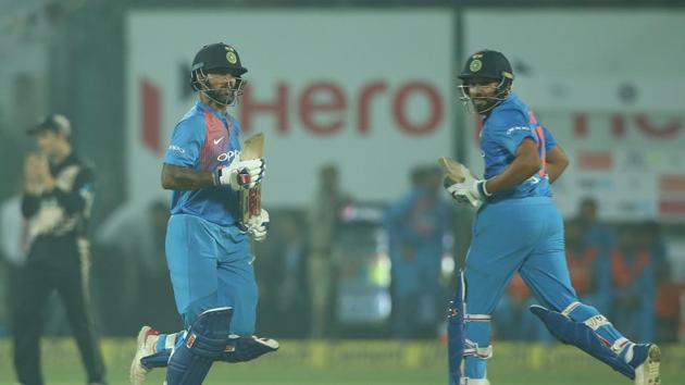 Shikhar Dhawan and Rohit Sharma stung 158 for the opening wicket, the highest for an Indian pair in Twenty20 Internationals, beating the previous best of 136 between Virender Sehwag and Gautam Gambhir. (BCCI) Shikhar Dhawan and Rohit Sharma stung 158 for the opening wicket, the highest for an Indian pair in Twenty20 Internationals, beating the previous best of 136 between Virender Sehwag and Gautam Gambhir. (BCCI)