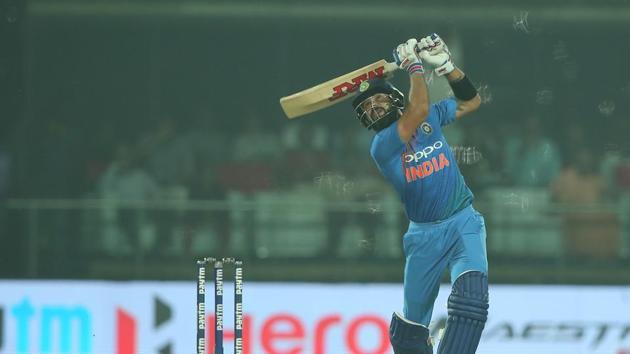 Virat Kohli slammed a quick cameo as India reached 202/3, their highest total against New Zealand in T20Is. (BCCI) Virat Kohli slammed a quick cameo as India reached 202/3, their highest total against New Zealand in T20Is. (BCCI)