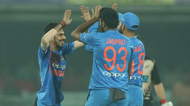 India’s bowlers struck at regular intervals and did not allow New Zealand to regain the advantage. (BCCI) India’s bowlers struck at regular intervals and did not allow New Zealand to regain the advantage. (BCCI)