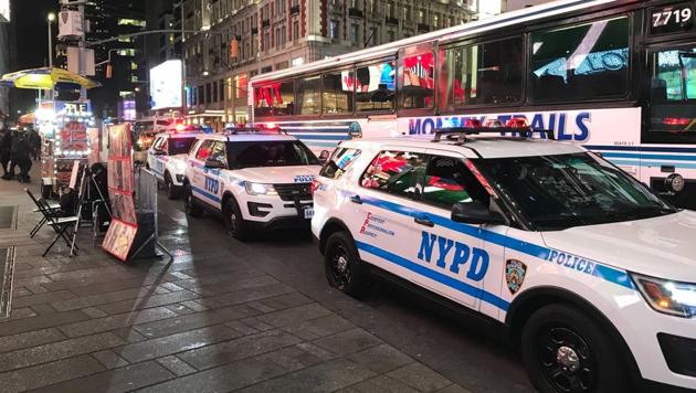 New York Police Department vehicles seen in midtown Manhattan, after a truck attack on a Manhattan bike path in New York. (REUTERS) New York Police Department vehicles seen in midtown Manhattan, after a truck attack on a Manhattan bike path in New York. (REUTERS)