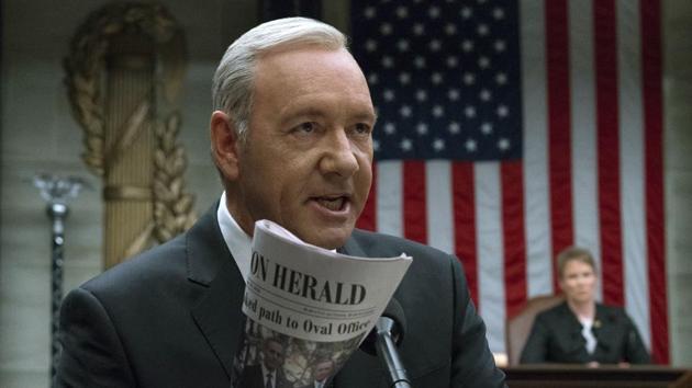 This image released by Netflix shows Kevin Spacey in a scene from House Of Cards.(AP)