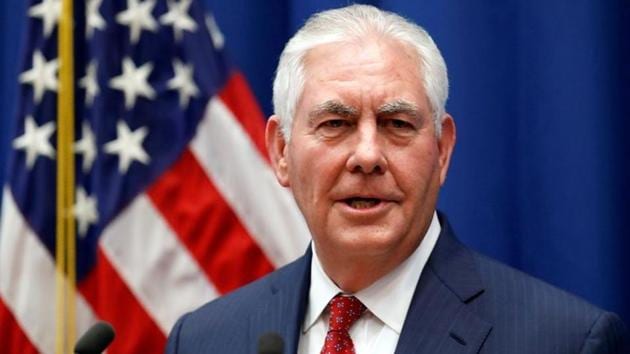 File photo of US secretary of state Rex Tillerson speaking to staff members at the US mission to the UN in Geneva, Switzerland, on October 26, 2017. (Reuters) File photo of US secretary of state Rex Tillerson speaking to staff members at the US mission to the UN in Geneva, Switzerland, on October 26, 2017. (Reuters)