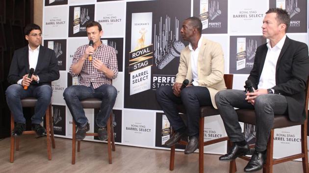 The four renowned sports personalities spoke to the media on a number of topics.  (HT photo) 