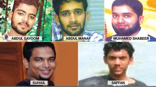 The photographs of five people who the Kerala police believe are fighting for Islamic State in Syria. (Kerala police handout) The photographs of five people who the Kerala police believe are fighting for Islamic State in Syria. (Kerala police handout)