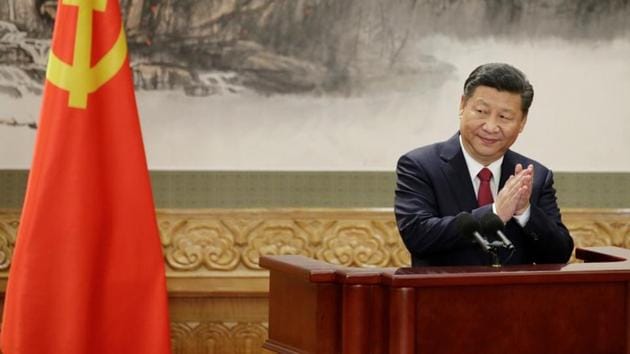 China's President Xi Jinping claps after his speech as he and other new Politburo Standing Committee members meet with the press at the Great Hall of the People in Beijing in October 2017. (Reuters Photo) China's President Xi Jinping claps after his speech as he and other new Politburo Standing Committee members meet with the press at the Great Hall of the People in Beijing in October 2017. (Reuters Photo)