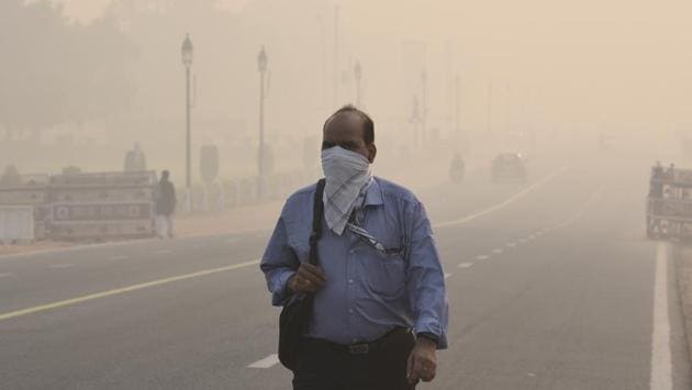 Thick smog and pollution covered Rajpath after Diwali celebrations in New Delhi. Every year as the mercury levels dip, Delhi’s atmosphere is cloaked with thick smog, a constant reminder of the pollution that the city emits and inhales. On Tuesday, monitoring stations across the national capital recorded the air quality as ‘very poor’ as visibility fell below one kilometre. (Arvind Yadav / HT Photo) Thick smog and pollution covered Rajpath after Diwali celebrations in New Delhi. Every year as the mercury levels dip, Delhi’s atmosphere is cloaked with thick smog, a constant reminder of the pollution that the city emits and inhales. On Tuesday, monitoring stations across the national capital recorded the air quality as ‘very poor’ as visibility fell below one kilometre. (Arvind Yadav / HT Photo)