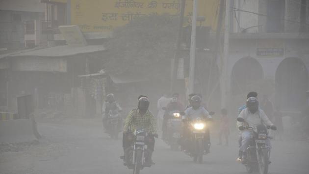 The AQI in Ghaziabad stood at 404 on October 30 with Bhiwadi coming second with 386. On October 31, the AQI was 439. The AQI in Ghaziabad stood at 404 on October 30 with Bhiwadi coming second with 386. On October 31, the AQI was 439.