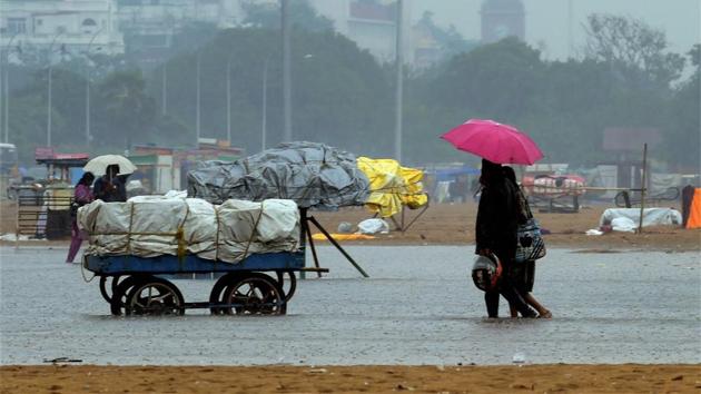 The Marina beach remained out of business following the downpour that inundated several low lying areas in Chennai. The city administration requested help from National Disaster Response Force (NDRF) and has kept nine rescue teams on standby. (R Senthil Kumar / PTI) The Marina beach remained out of business following the downpour that inundated several low lying areas in Chennai. The city administration requested help from National Disaster Response Force (NDRF) and has kept nine rescue teams on standby. (R Senthil Kumar / PTI)