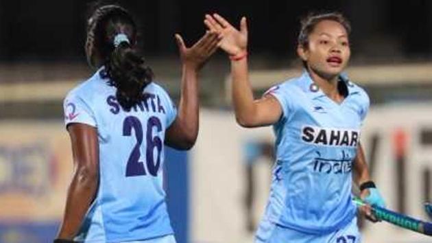 India will face China in the final of the women’s Asia Cup hockey after beating Japan in the semis. (HT Photo) India will face China in the final of the women’s Asia Cup hockey after beating Japan in the semis. (HT Photo)