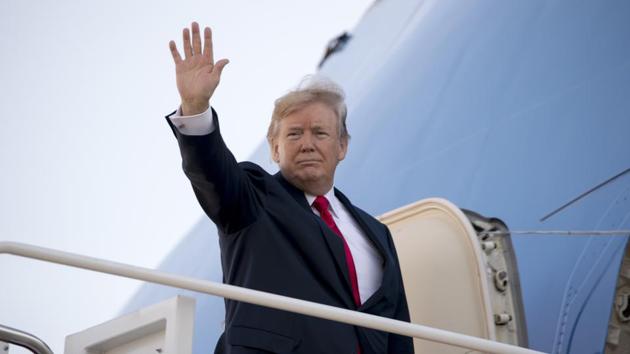 President Donald Trump waves as he boards Air Force One at Andrews Air Force Base on November 3. (AP Photo) President Donald Trump waves as he boards Air Force One at Andrews Air Force Base on November 3. (AP Photo)