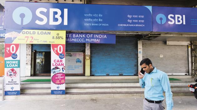 State bank of India hoarding at branch in Mumbai. (File Photo) State bank of India hoarding at branch in Mumbai. (File Photo)