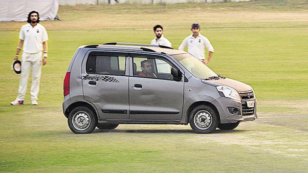AK Sharma, the father of ‘pitch inavder’ Girish Kumar, claimed his son wasn’t even aware that a Ranji game with international stars was taking place when he drove on to the ground on Friday. AK Sharma, the father of ‘pitch inavder’ Girish Kumar, claimed his son wasn’t even aware that a Ranji game with international stars was taking place when he drove on to the ground on Friday.