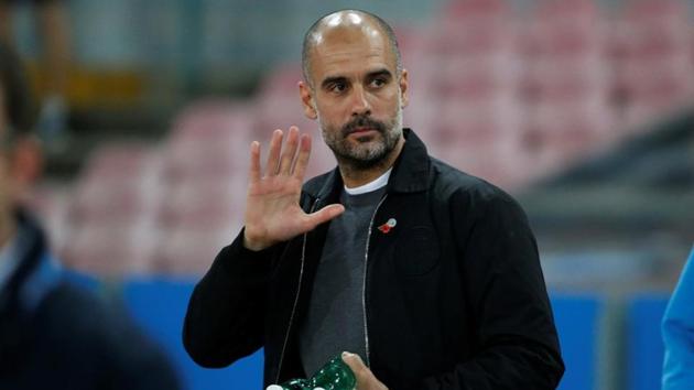 Manchester City manager Pep Guardiola will be wary of Arsenal beating them again. (REUTERS) Manchester City manager Pep Guardiola will be wary of Arsenal beating them again. (REUTERS)